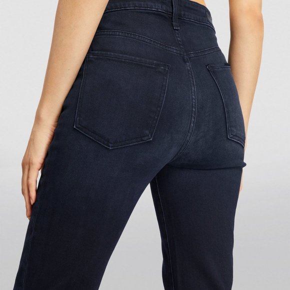 L'AGENCE Sabine Skinny High Rise Zipper Black Jeans 24 - Picture 3 of 10